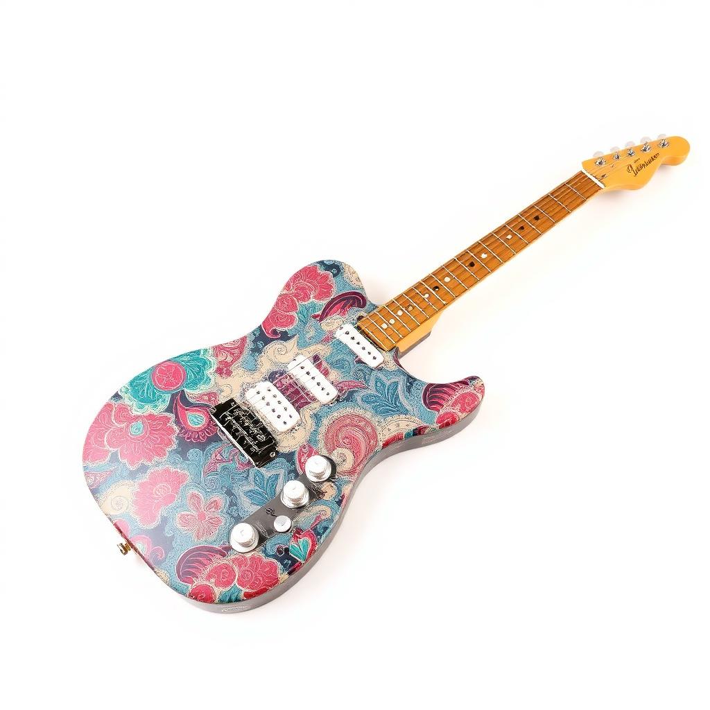 Telecaster-Style Electric Guitar Paisley Finish